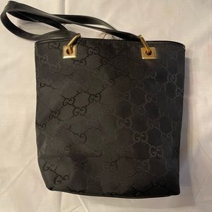 Gucci look a like, black small shopper, material
